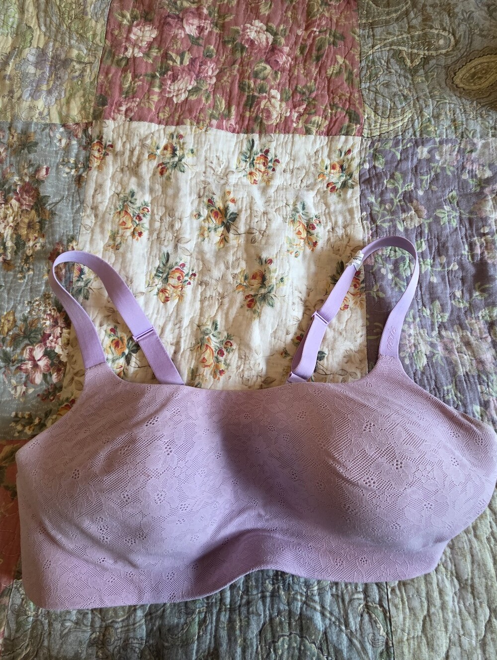 Purple Wireless Bra With Padding